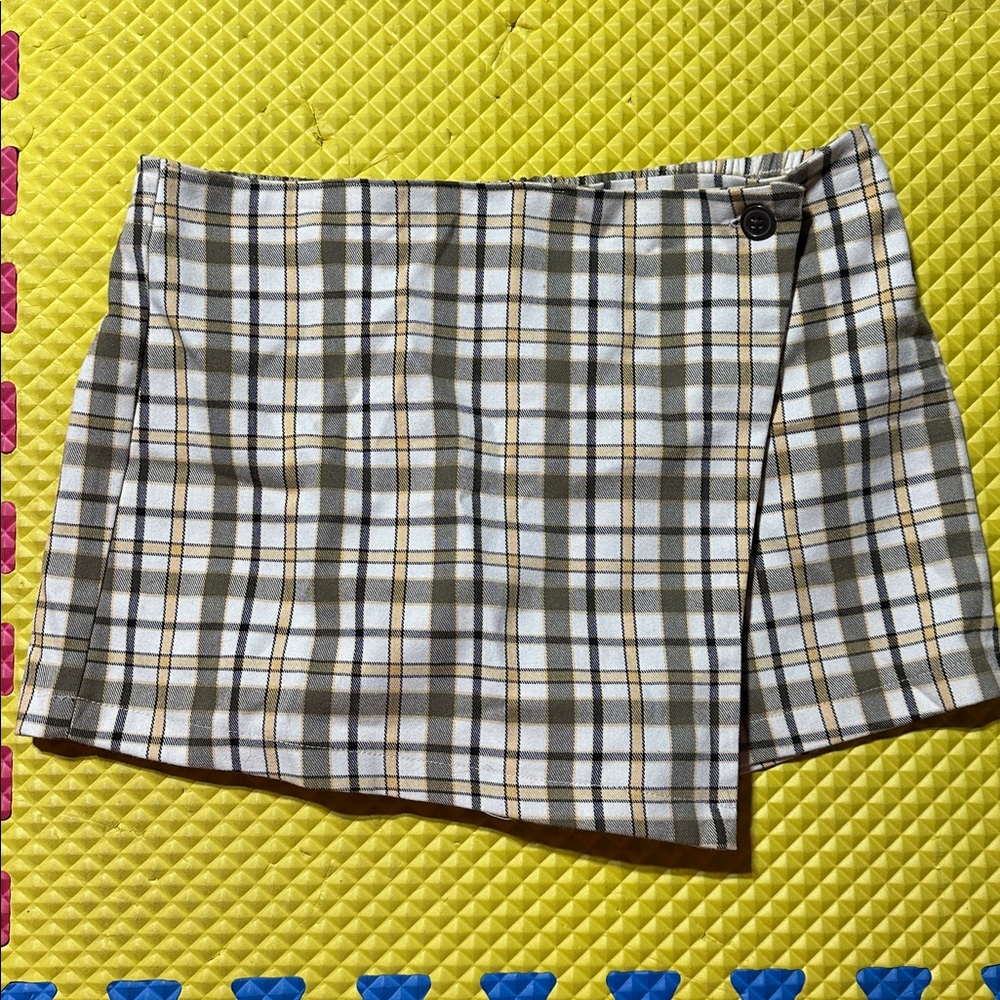 Plaid Wrap Skort